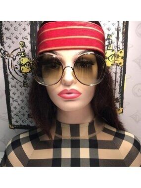 New Original Chloe Gold & Green Round Sunglasses HANAH COLLECTION